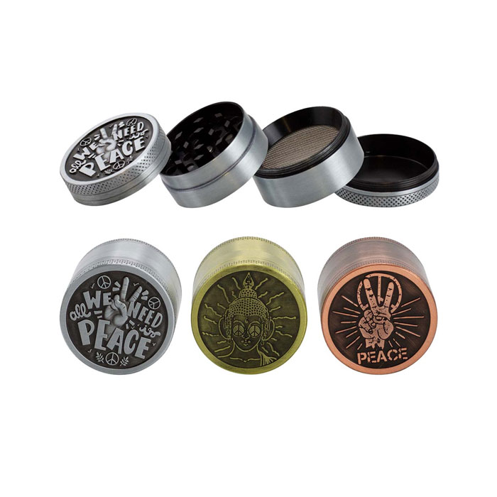 GRINDER CBD 4-PART GREEN – BLACK LEAF